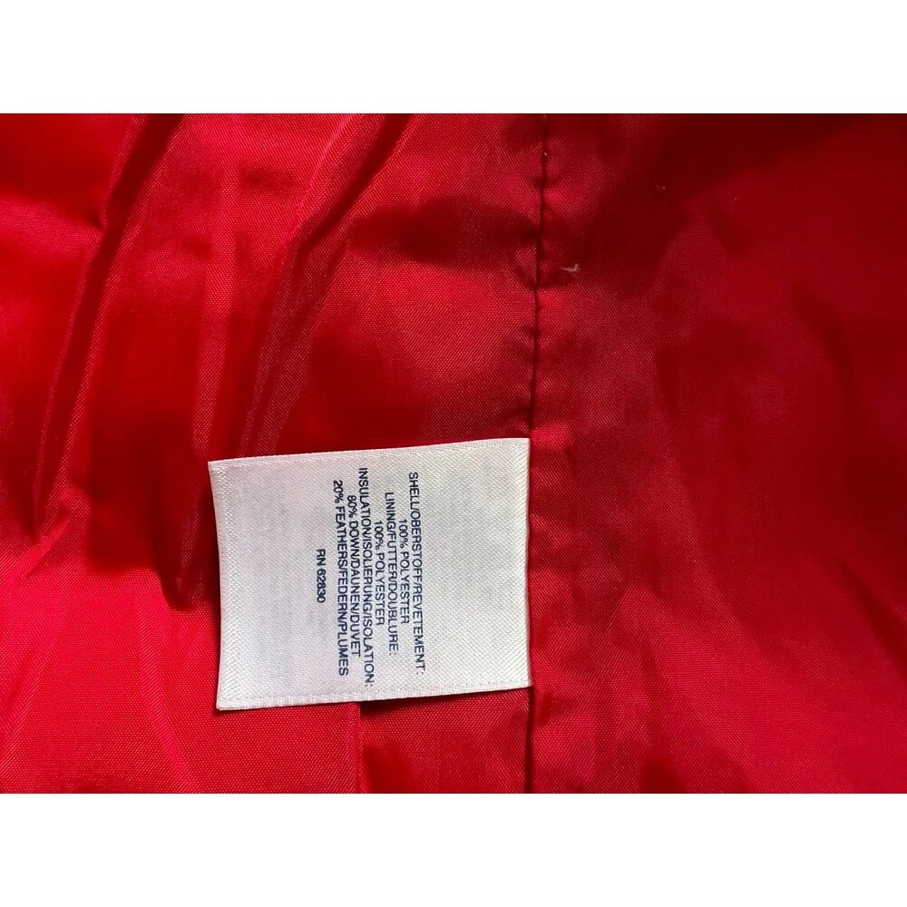 Lands' End Down Puffer Red Blue Green Yellow Plaid Full Zip Vest Small (4-6) - Picture 4 of 4